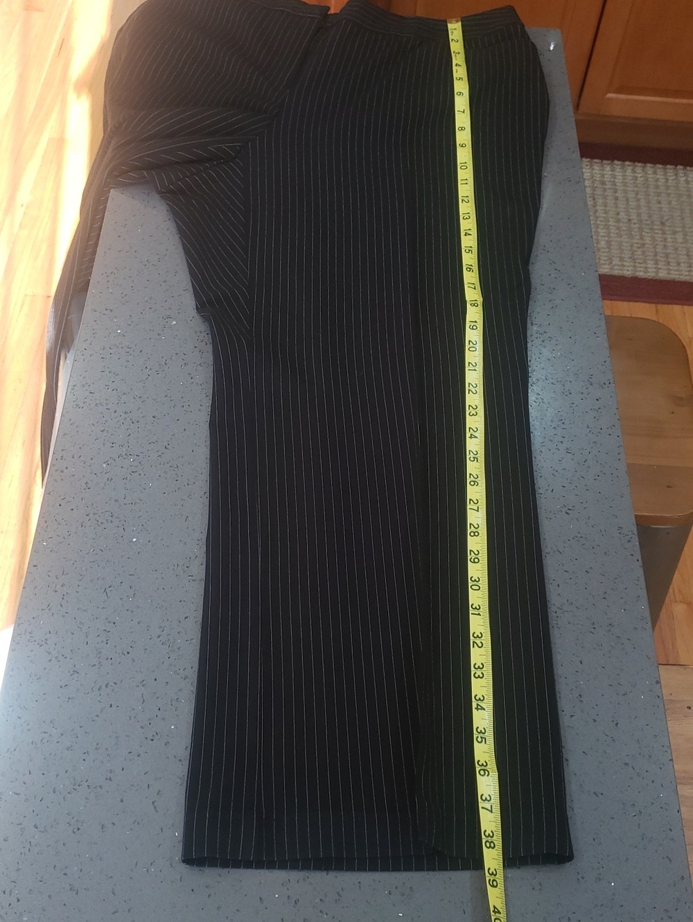 Worthington Black Pinstripe Trousers, Size 20W - Picture 9 of 9